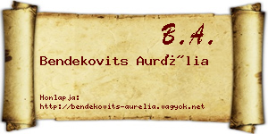 Bendekovits Aurélia névjegykártya